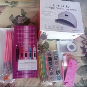 Acrylic nail drill kit with other nail accessories